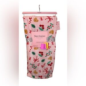 Juicy Couture Festive Red and Green Blanket